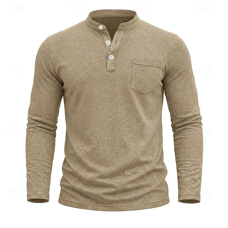 Owen | Classic Henley Long-Sleeve Shirt