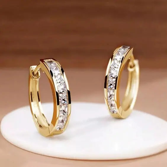 Rosanna | Sparkling Crystal Hoop Earrings