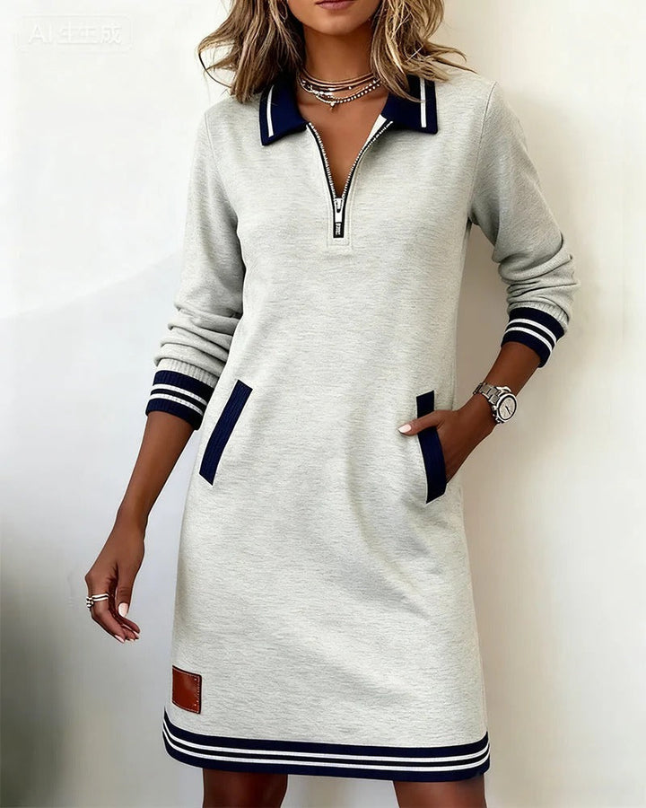Colette | Chic Long Sleeve Collar Dress