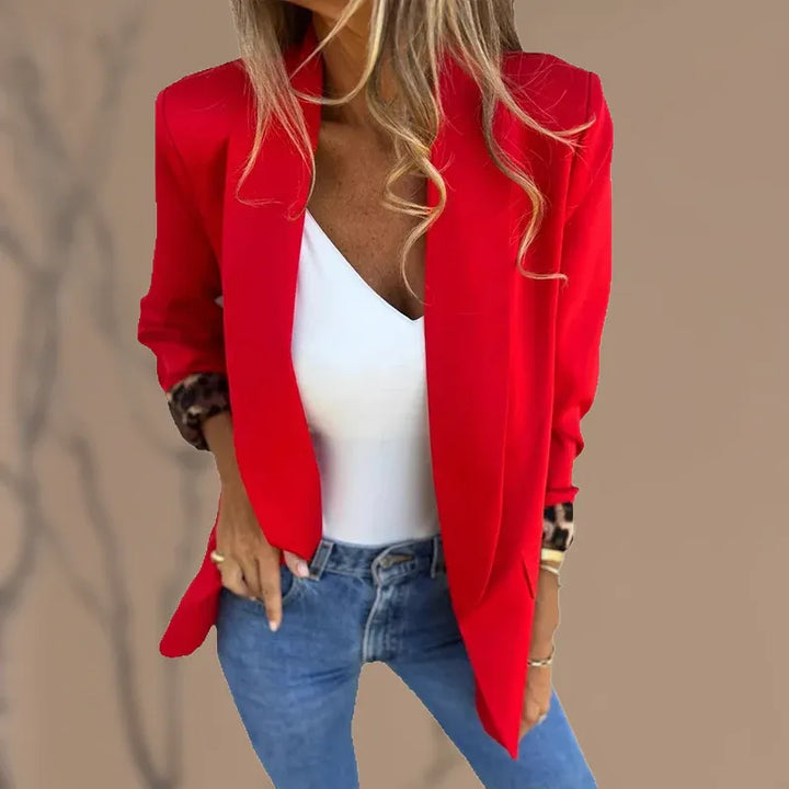 Valeria - Elegant Leopard Print Sleeve Cardigan