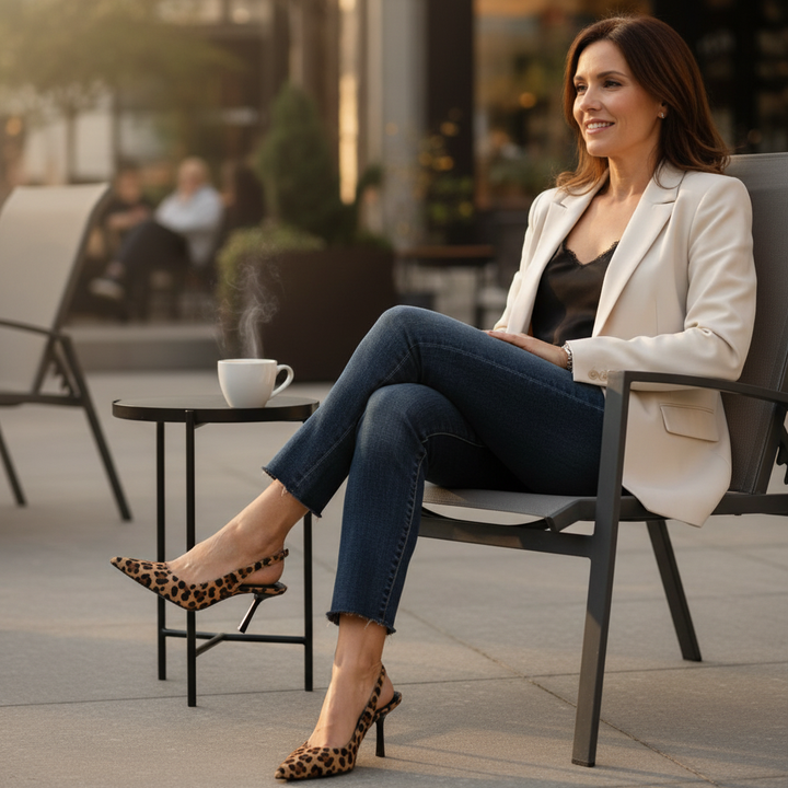 Isabriella | Leopard Print Slingback Block Heels
