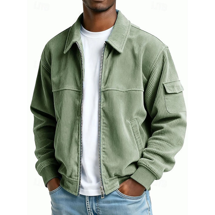 Hamish | Ribbed Zip Jacket