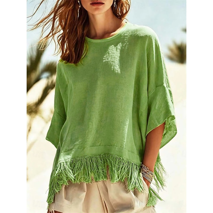 Marisa | Relaxed Fringe-Hem Blouse