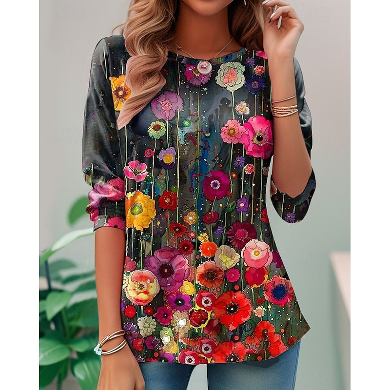 Marjorie | Floral Long-Sleeve Top