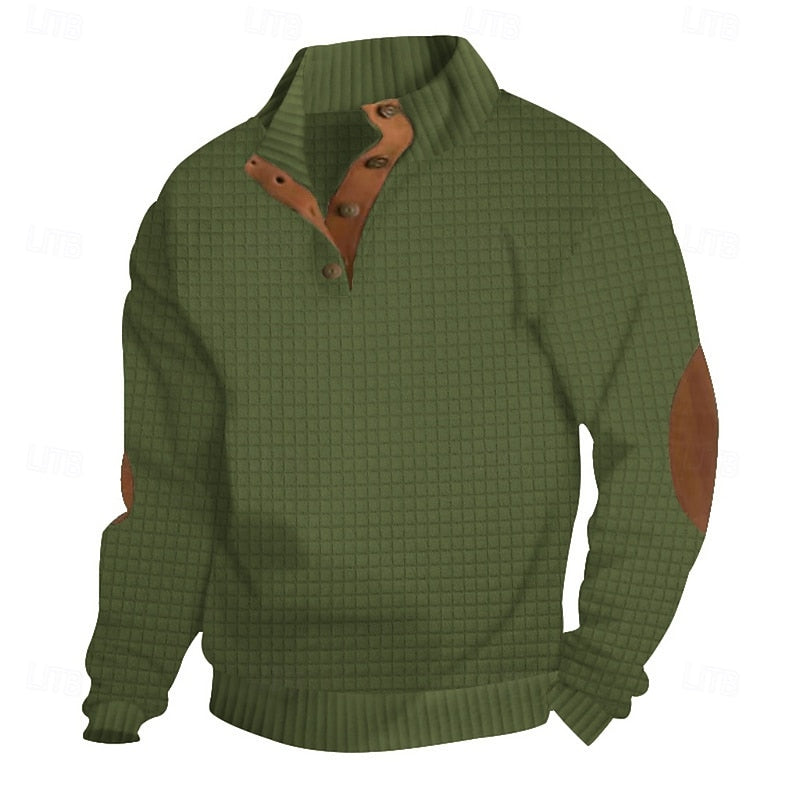 Sawyer | Textured Stand-Collar Pullover