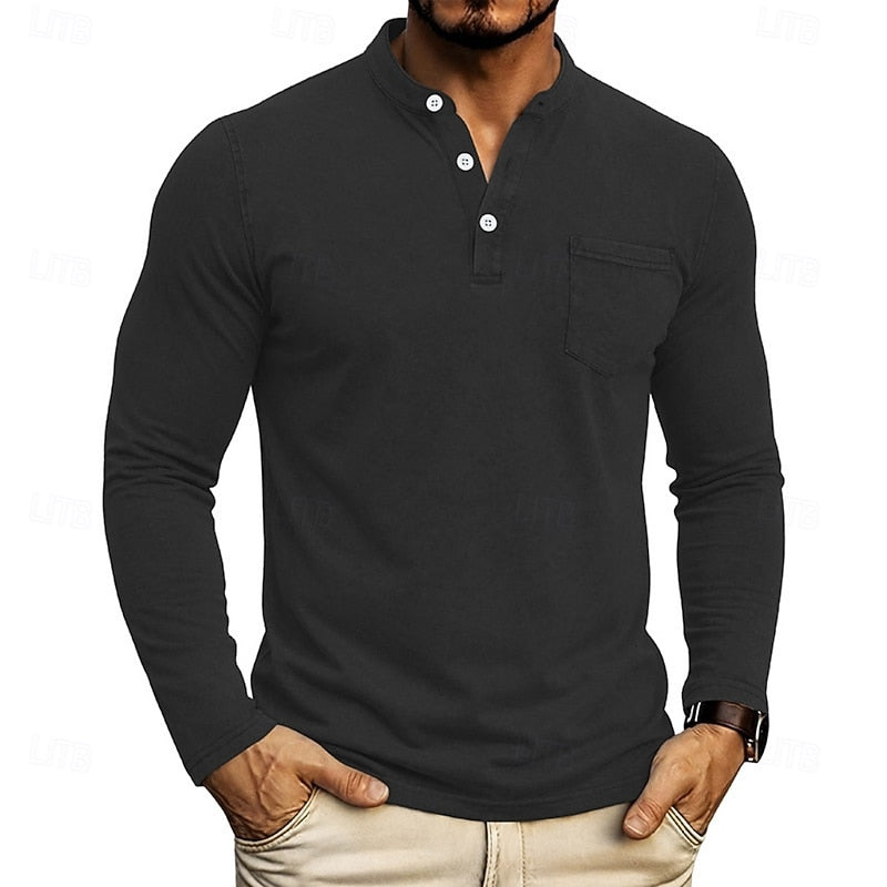 Owen | Classic Henley Long-Sleeve Shirt
