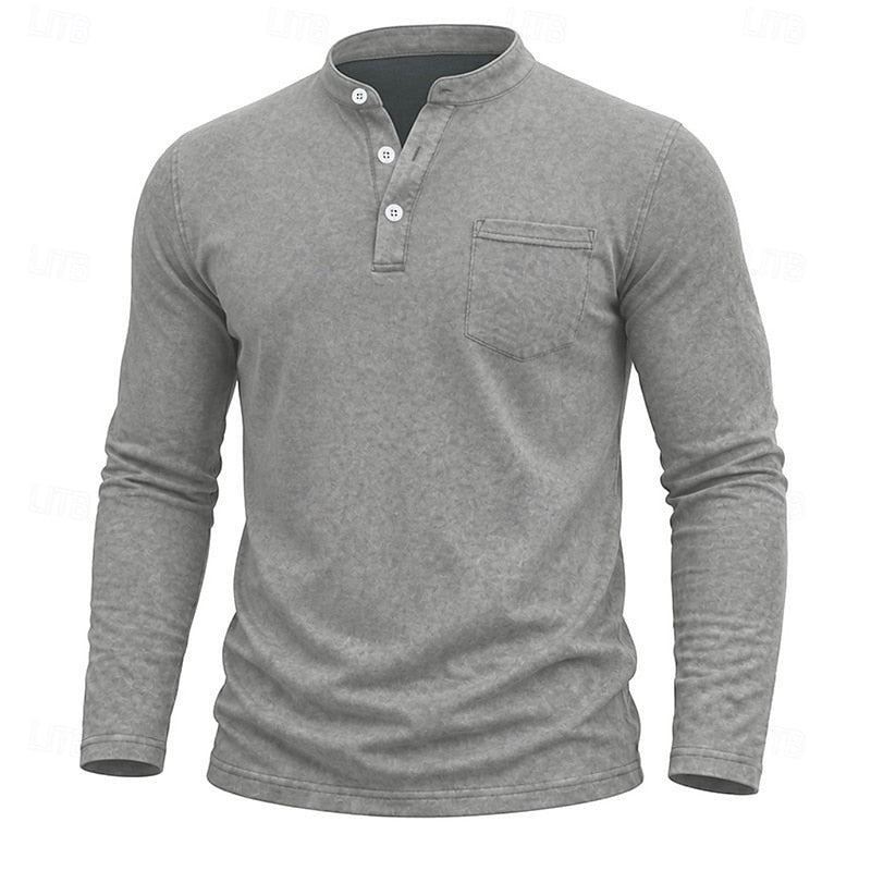 Owen | Classic Henley Long-Sleeve Shirt