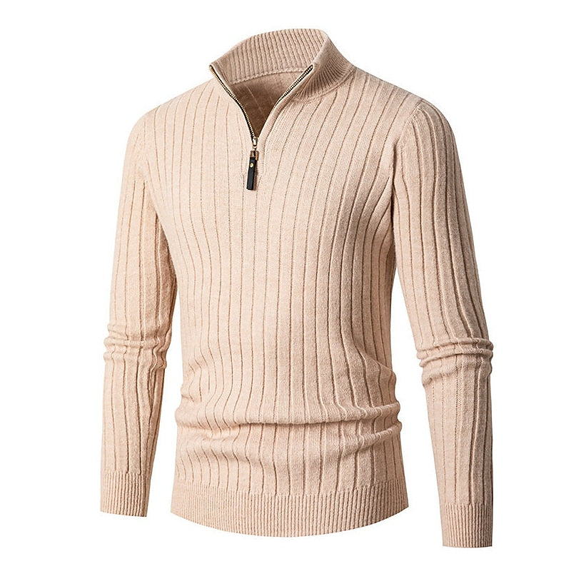 Grant | Ribbed Quarter-Zip Jumper