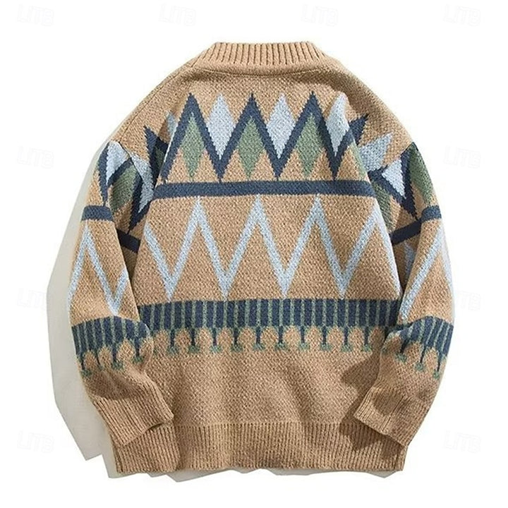 Rufus | Patterned V-Neck Cardigan