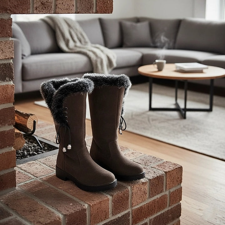 Meredith | Fur-Trimmed Knee-High Winter Boots