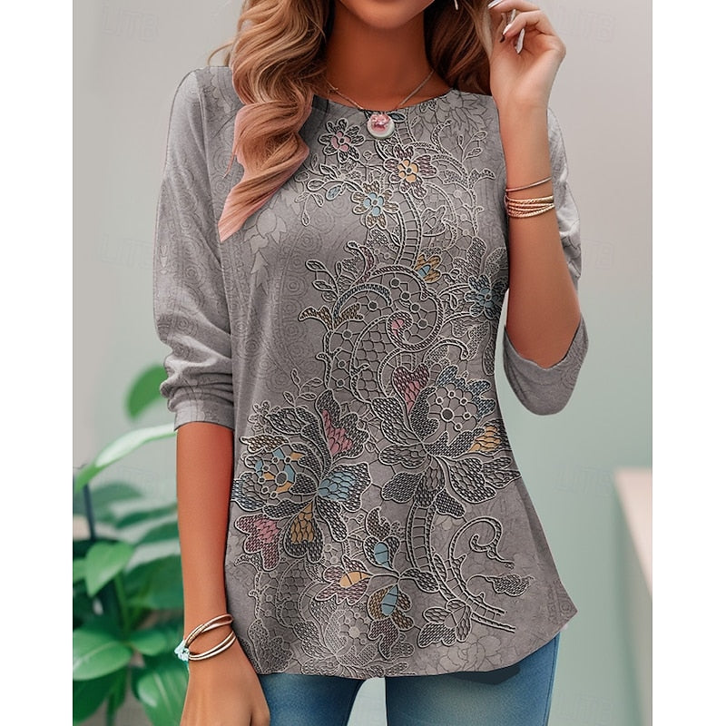 Marjorie | Floral Long-Sleeve Top