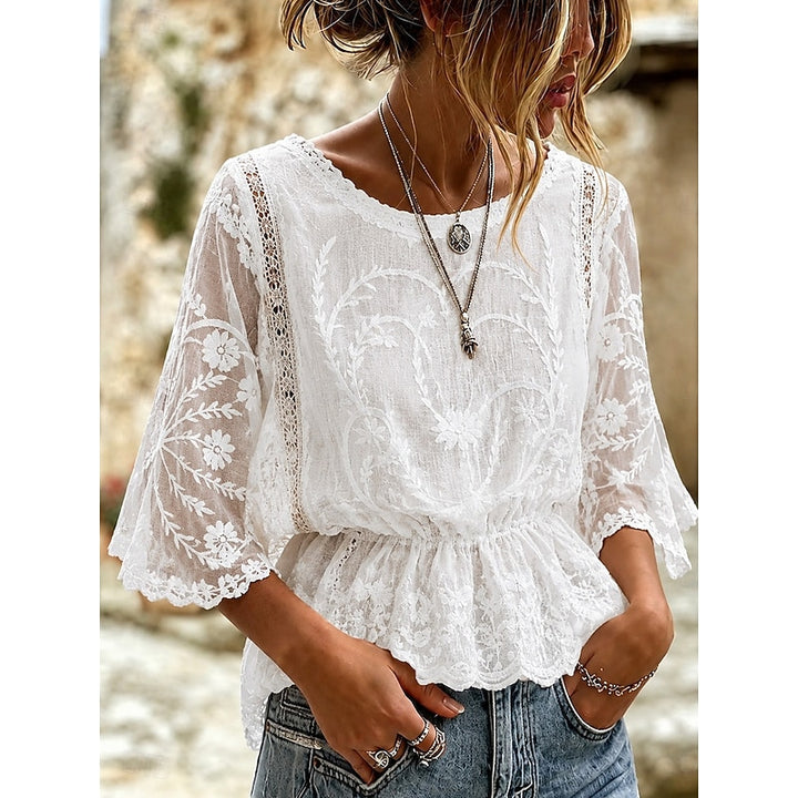 Cosima | Lace Embroidered Blouse