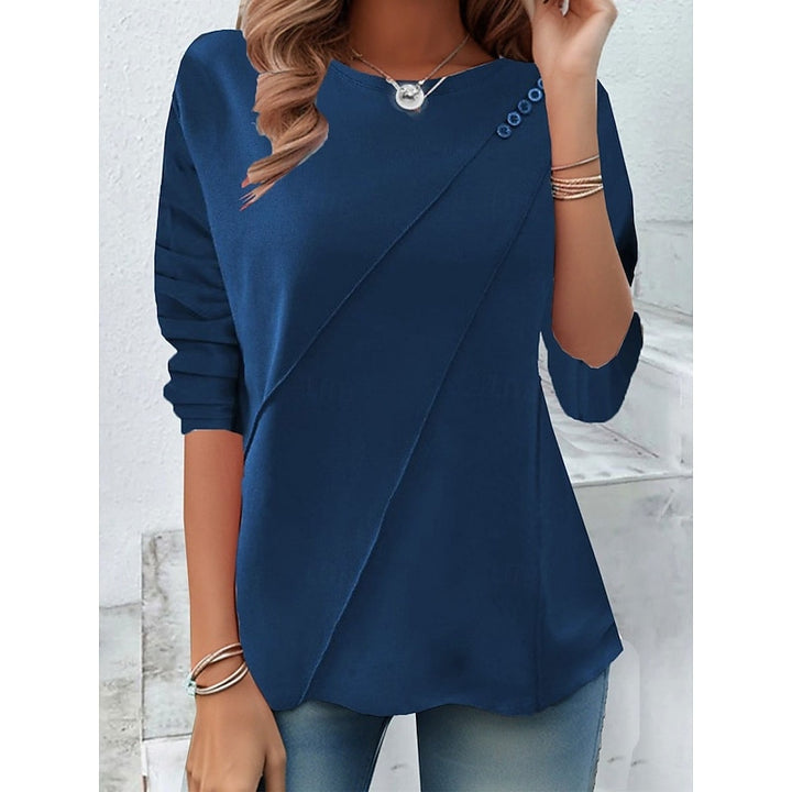 Elise | Draped Button-Detail Top