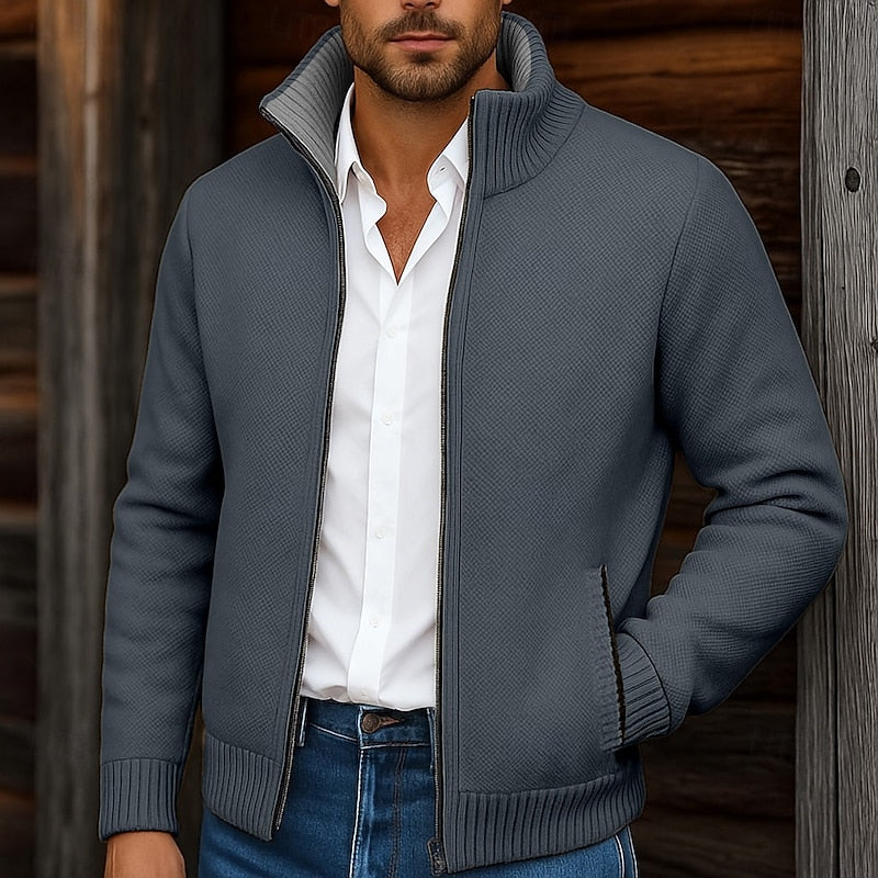 Sawyer | Stand-Collar Zip Cardigan
