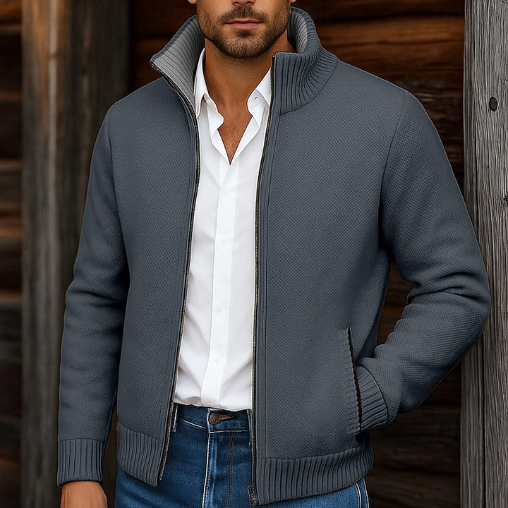 Sawyer | Stand-Collar Zip Cardigan