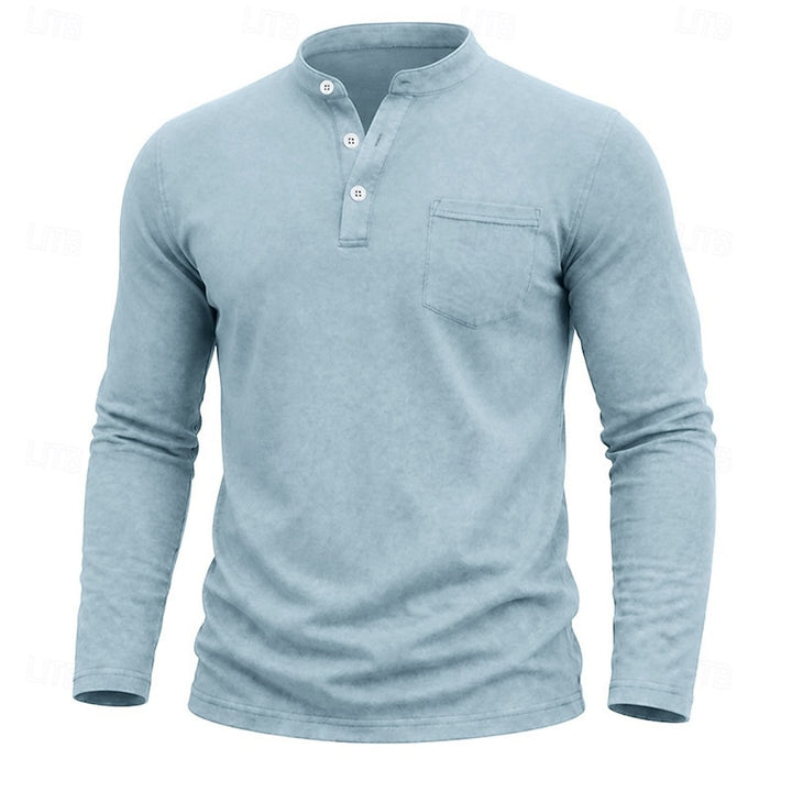 Owen | Classic Henley Long-Sleeve Shirt