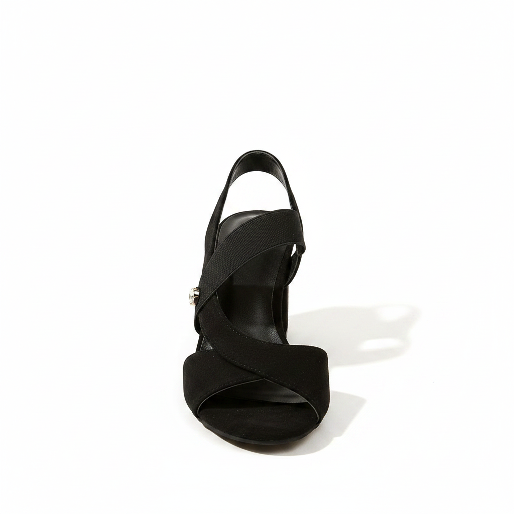 Linda | Open Toe Block Heel Pumps