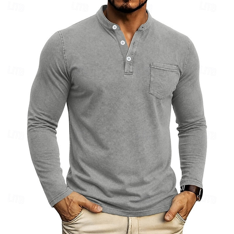 Owen | Classic Henley Long-Sleeve Shirt