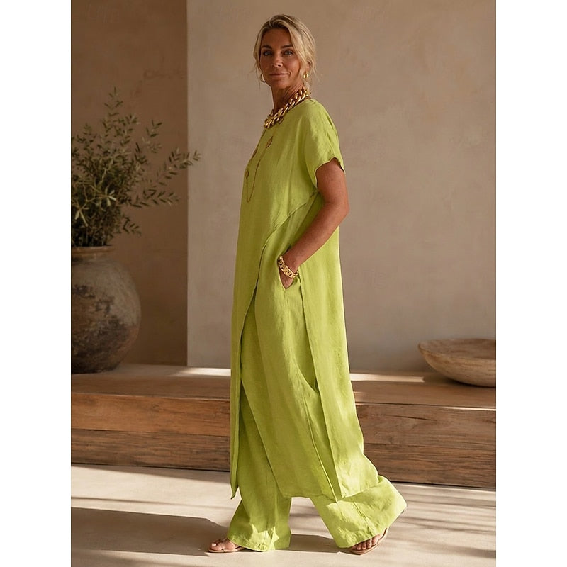 Henrietta | Relaxed Wrap-Front Two-Piece Set