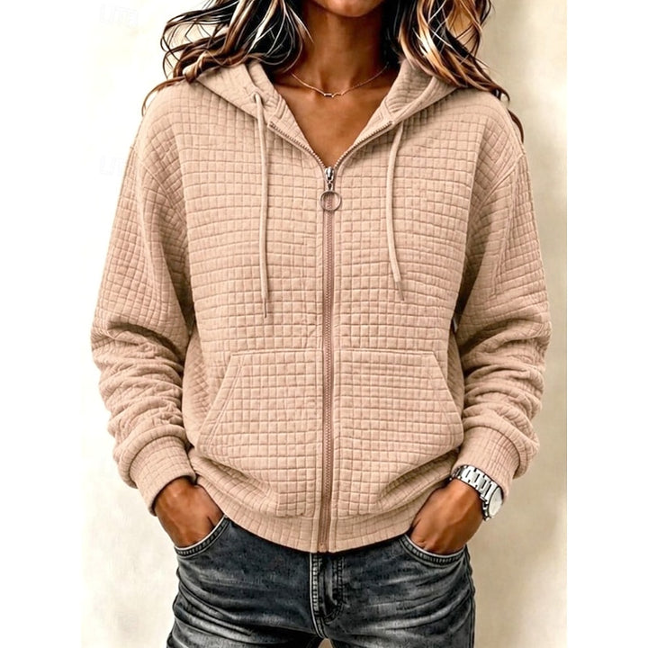 Colleen | Textured Zip Hoodie