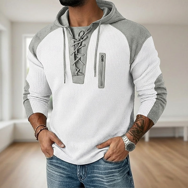 Rory | Lace-Up Textured Hoodie