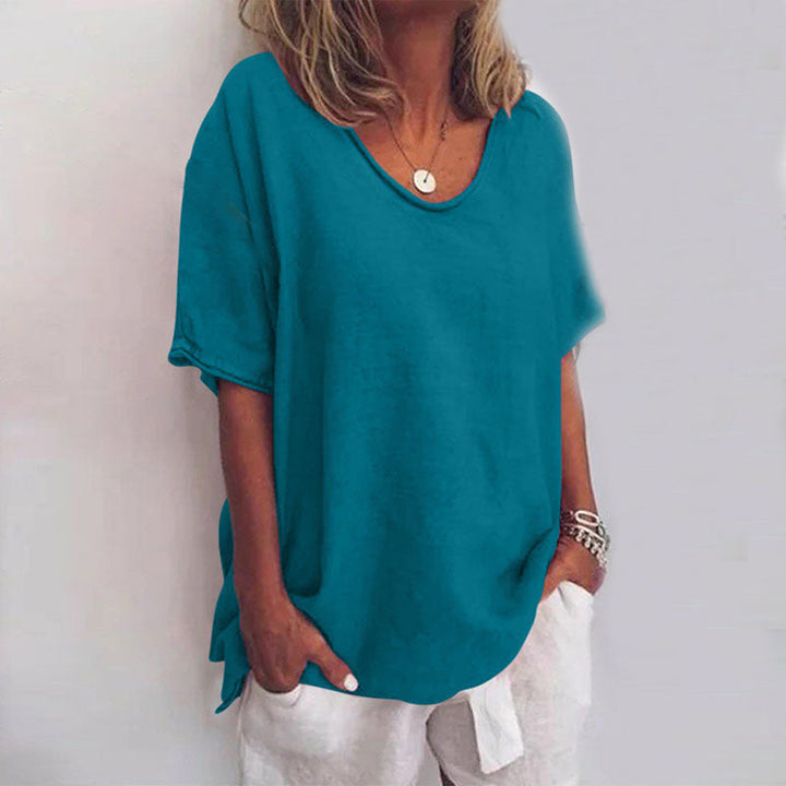 Lucia | Graceful V-Neck Flow Blouse