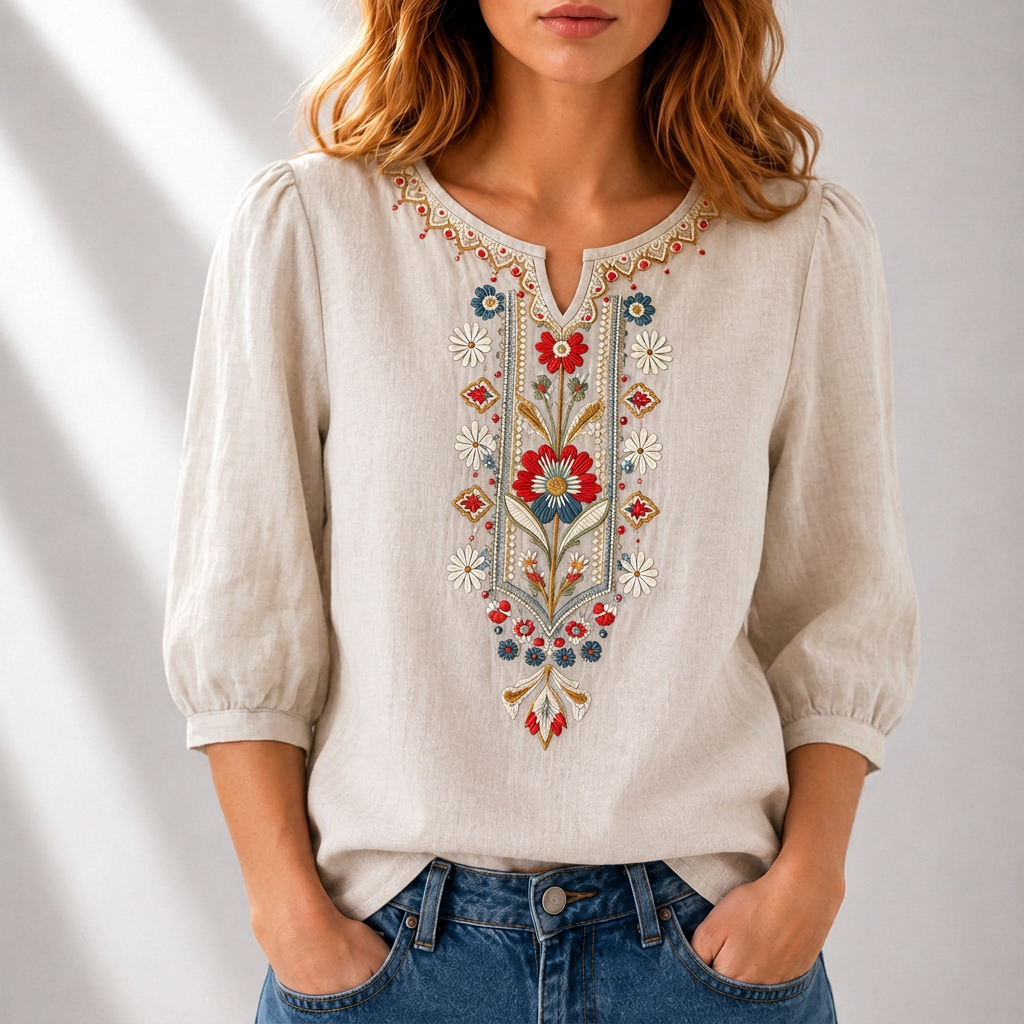 Juliet | Floral Embroidered Blouse