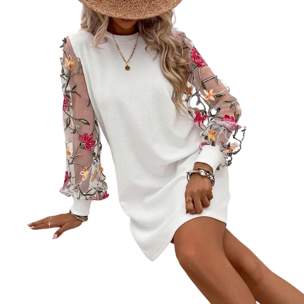 Jodie | Stylish Floral Sleeve Dress