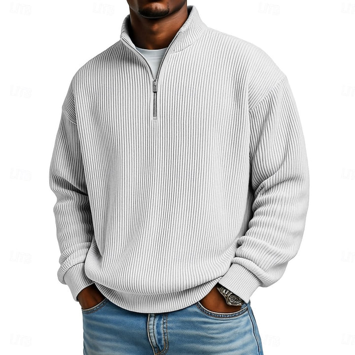 Nash | Ribbed Quarter-Zip Pullover