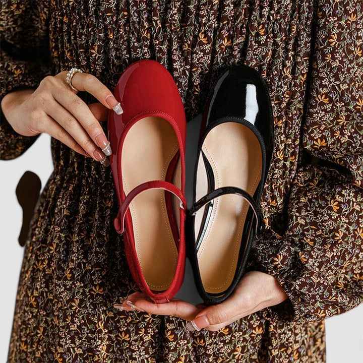 Felicia | Classic Patent Mary Jane Flats