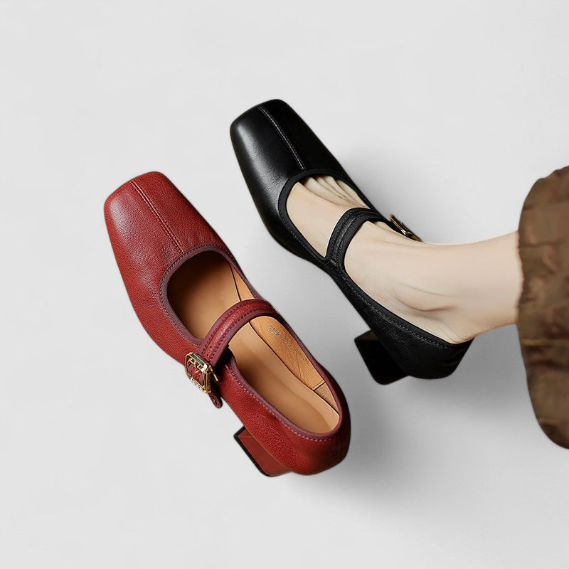 Elisha | Classic Chunky Strap Mary Jane Shoes