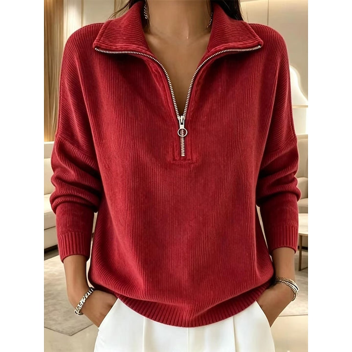 Isla | Half-Zip Stand Collar Pullover