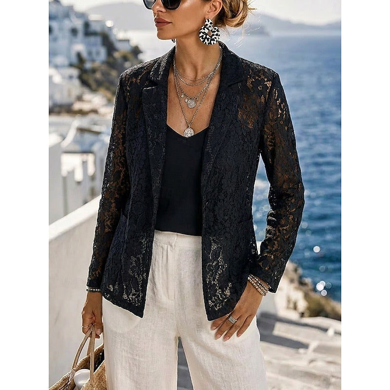 Ingrid | Refined Openwork Blazer