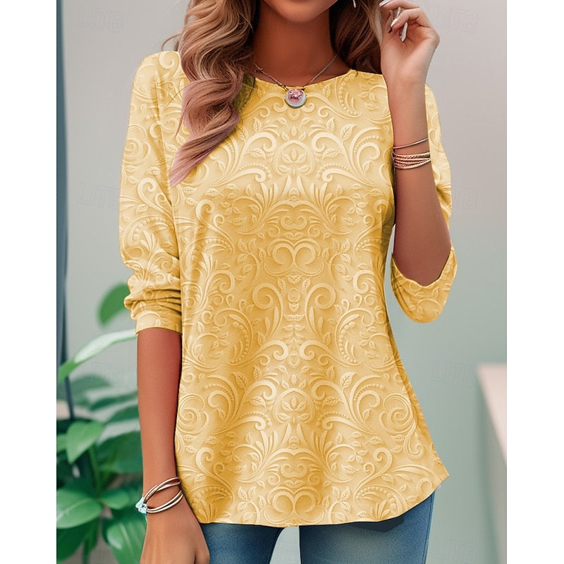 Bianca | Floral Print Long-Sleeve Tunic