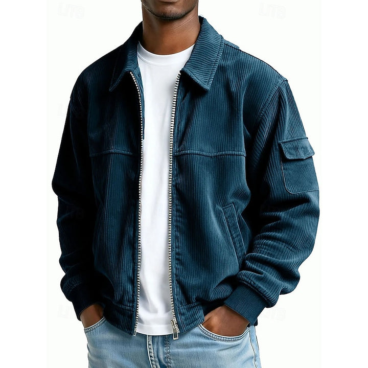Hamish | Ribbed Zip Jacket