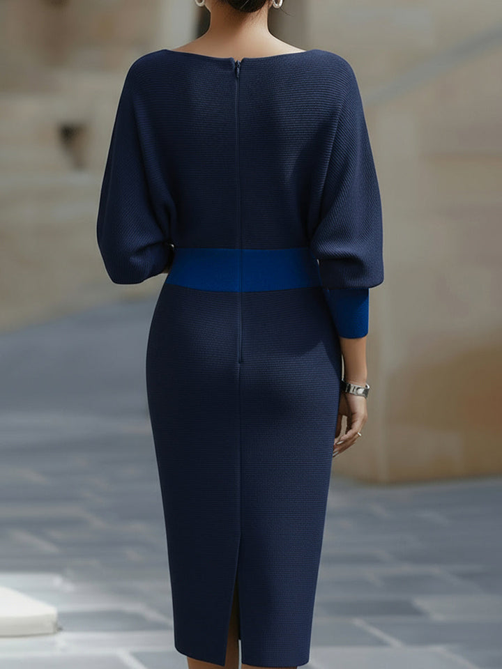 Lydia | Elegant Round Neck Midi Dress