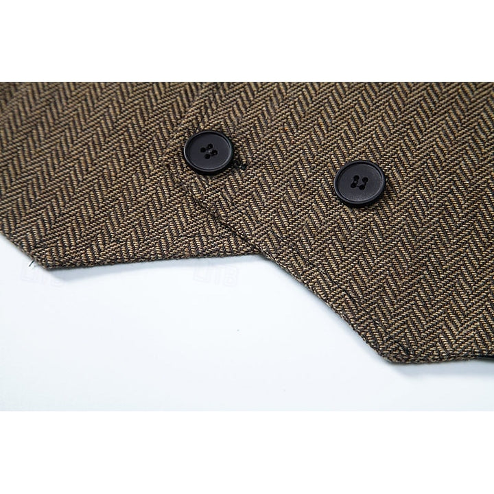 Ellery | Herringbone Double-Breasted Waistcoat