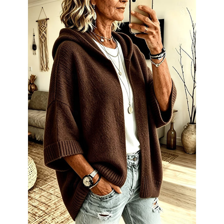 Marlowe | Relaxed Hooded Open-Front Cardigan