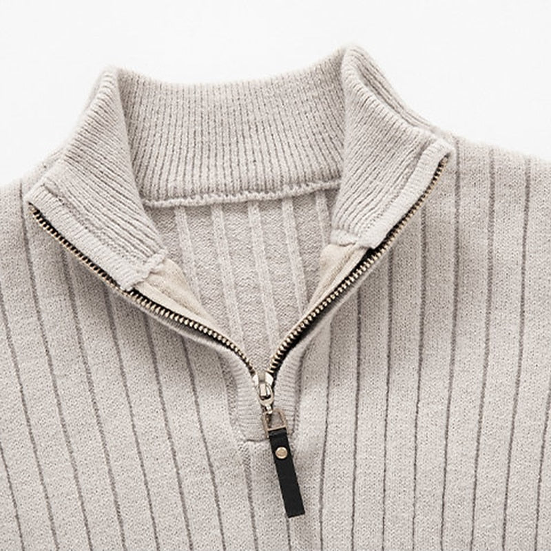 Grant | Ribbed Quarter-Zip Jumper