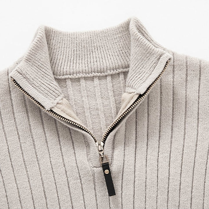 Grant | Ribbed Quarter-Zip Jumper