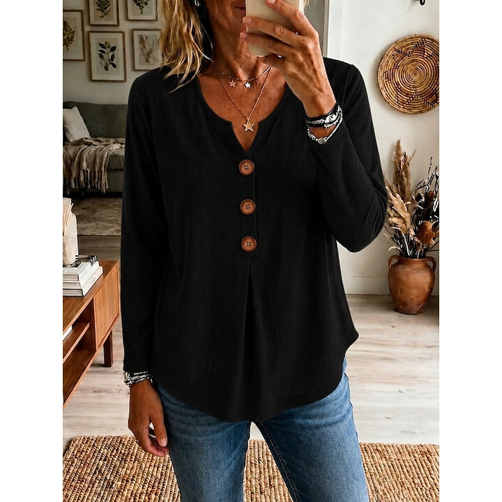Della | Relaxed Button-Front Top