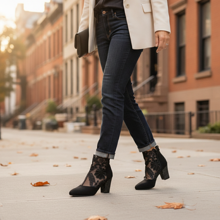 Norene | Wide Fit Open Toe Block Heels