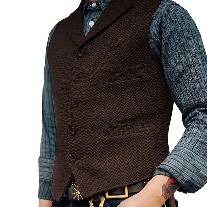 Alden | Tailored Herringbone Waistcoat