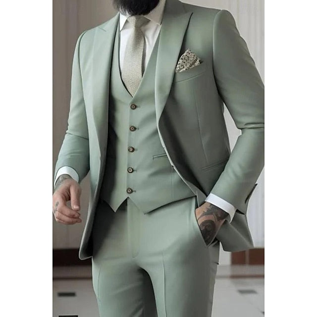 Declan | Classic Single Breasted One-button 3 Pieces Suit