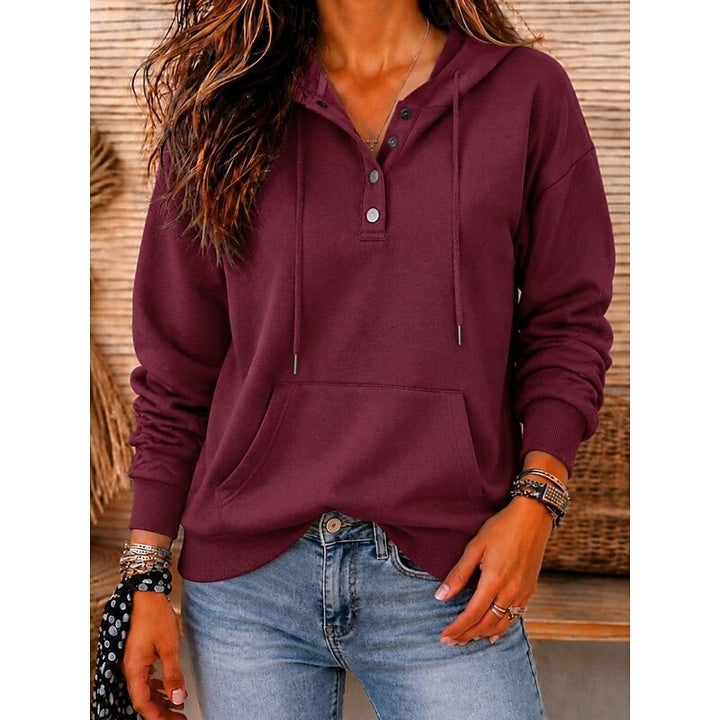Harriet | Relaxed Button-Neck Hoodie