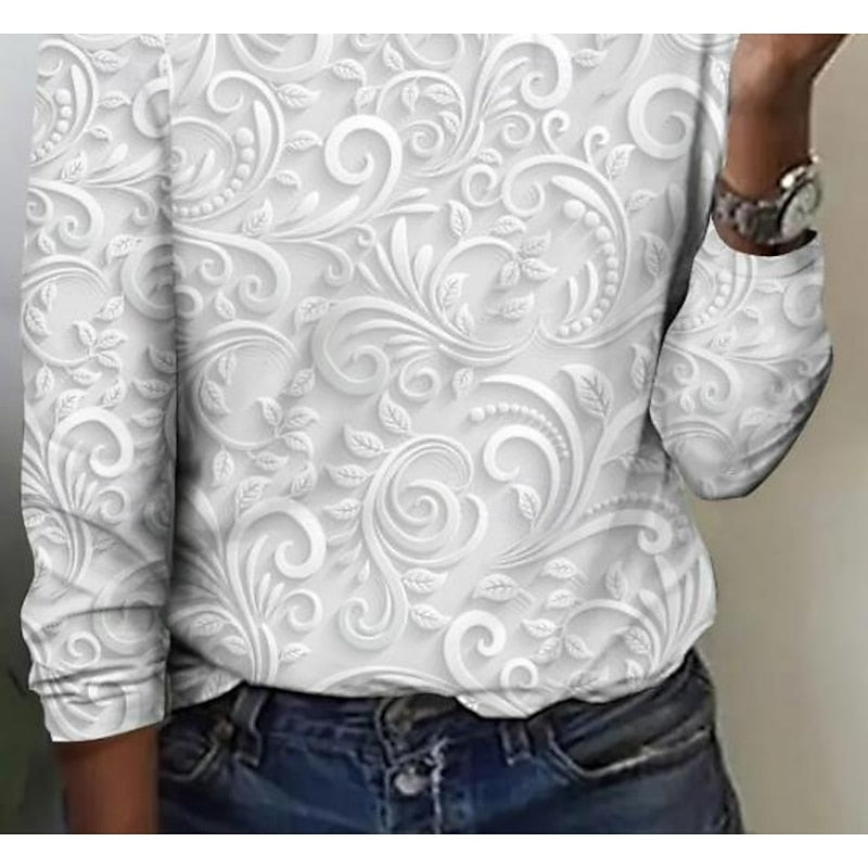 Bianca | Floral Print Long-Sleeve Tunic