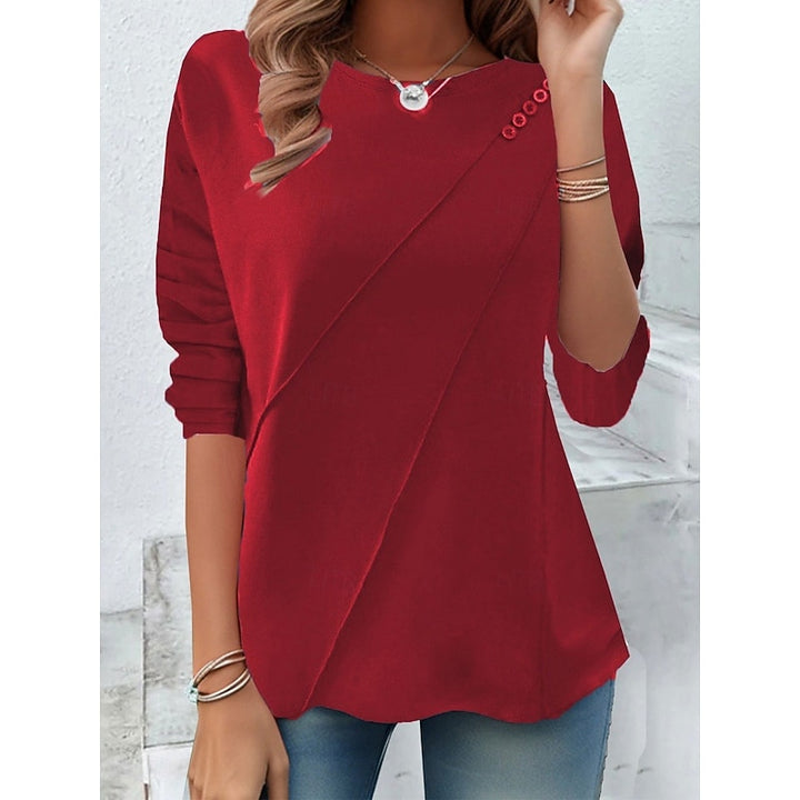 Elise | Draped Button-Detail Top