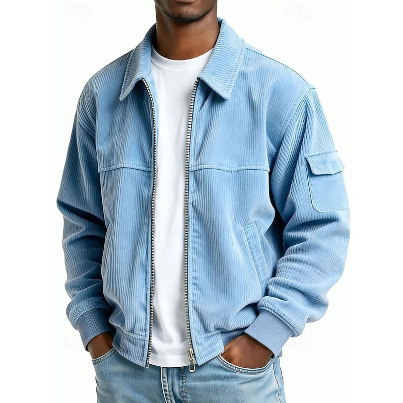 Hamish | Ribbed Zip Jacket