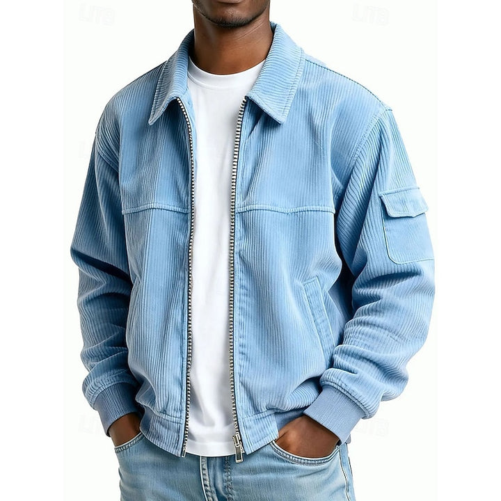 Hamish | Ribbed Zip Jacket