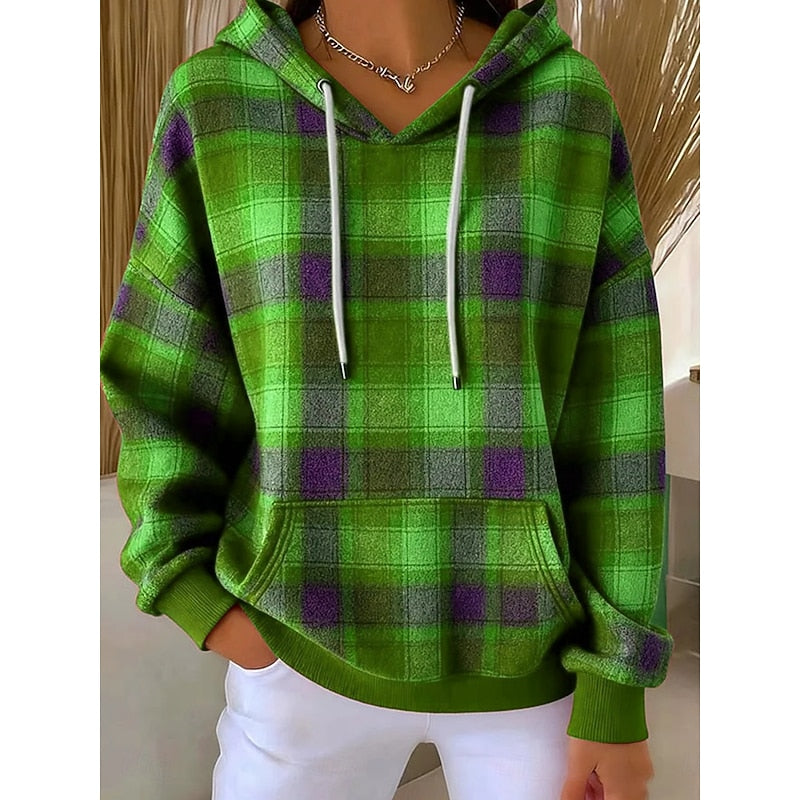 Annette | Cosy Checked Hoodie